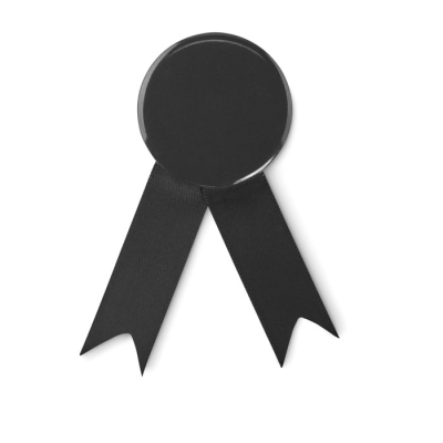 Picture of RIBBON STYLE BADGE PIN in Black.