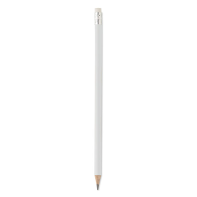 Picture of NATURAL PENCIL with Eraser in White