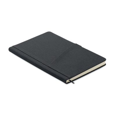 Picture of A5 NOTE BOOK PU FRONT POCKET in Black