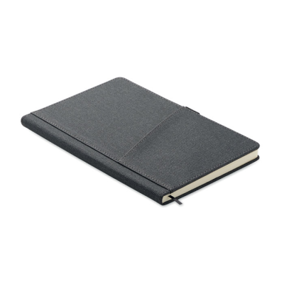 Picture of A5 NOTE BOOK PU FRONT POCKET in Grey.