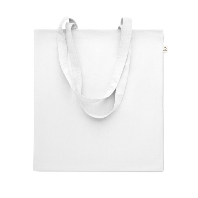 Picture of RECYCLED COTTON SHOPPER TOTE BAG in White.