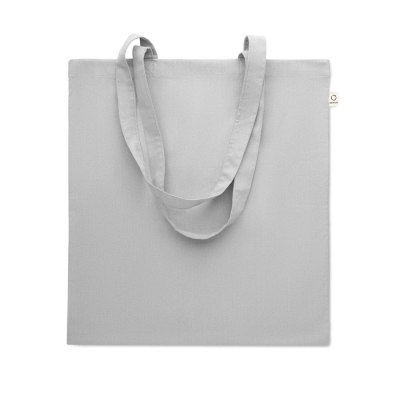 Picture of RECYCLED COTTON SHOPPER TOTE BAG in Grey.