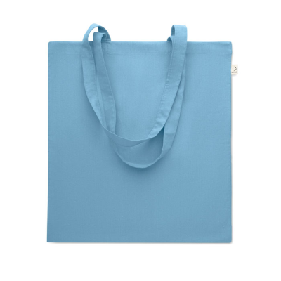 Picture of RECYCLED COTTON SHOPPER TOTE BAG in Blue.