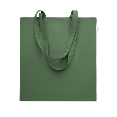 Picture of RECYCLED COTTON SHOPPER TOTE BAG in Green.