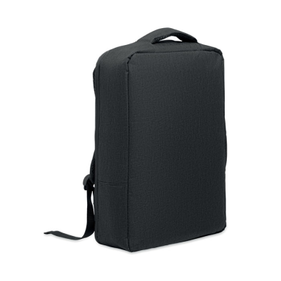 Picture of SLIM 15 INCH LAPTOP BACKPACK RUCKSACK in Black.