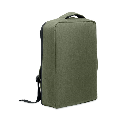 Picture of SLIM 15 INCH LAPTOP BACKPACK RUCKSACK in Green.