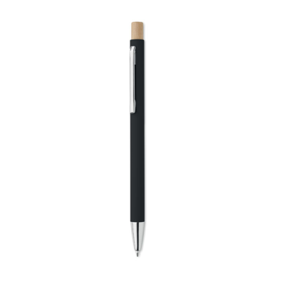 Picture of RECYCLED ALUMINIUM METAL BALL PEN in Black.