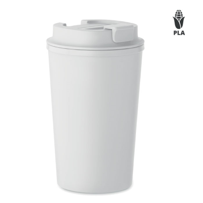 Picture of PLA DOUBLE WALL TUMBLER 350ML in White.