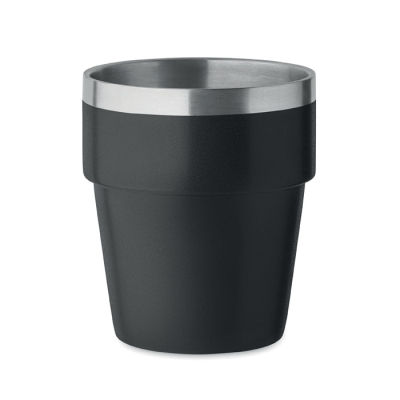 Picture of DOUBLE WALL TUMBLER 250 ML in Black.