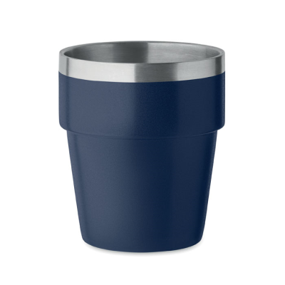 Picture of DOUBLE WALL TUMBLER 250 ML in Blue.