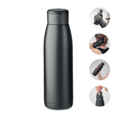 Picture of HEAT-COOL DOUBLE WALL BOTTLE in Black.