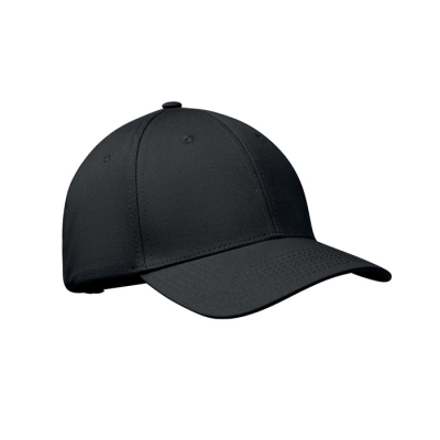 Picture of 6 PANEL COTTON BASEBALL CAP in Black.