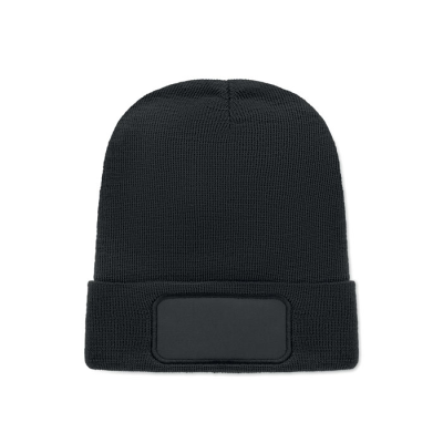 Picture of UNISEX BEANIE RPET POLYESTER in Black.