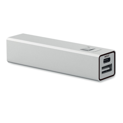 Picture of POWER BANK 2600 MAH in Silver.