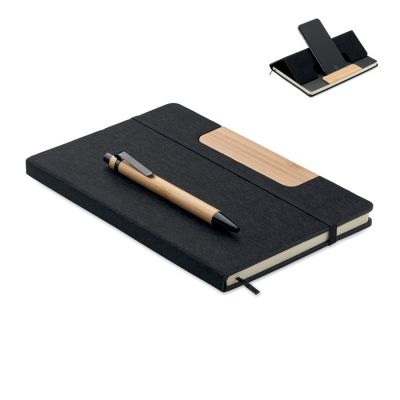 Picture of A5 RPET NOTE BOOK SET in Black