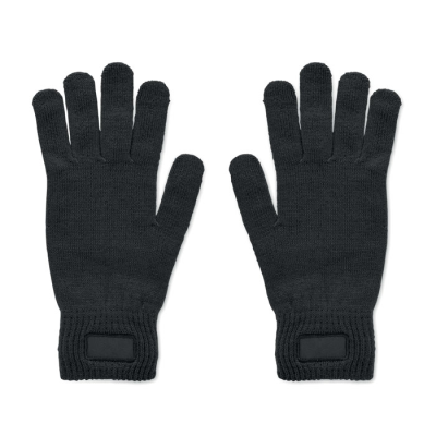 Picture of KNITTED GLOVES in RPET in Black.