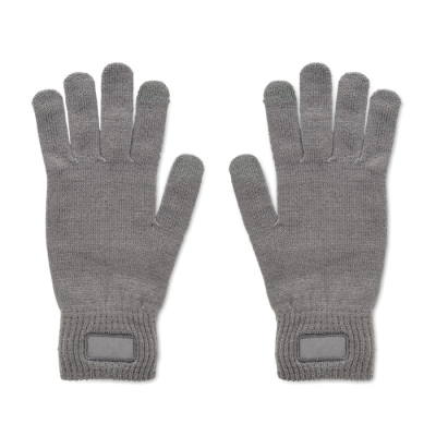 Picture of KNITTED GLOVES in RPET in Grey