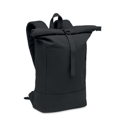 Picture of ROLLTOP 15 LAPTOP BACKPACK RUCKSACK in Black