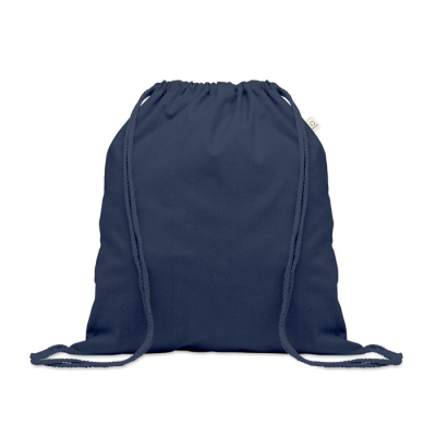 Picture of RECYCLED 140 GR & M² COTTON BAG in Blue.