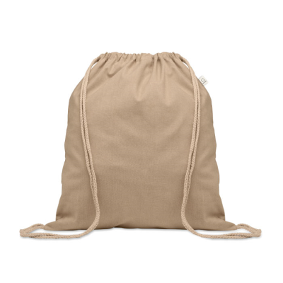 Picture of RECYCLED 140 GR_&_M² COTTON BAG in Brown.