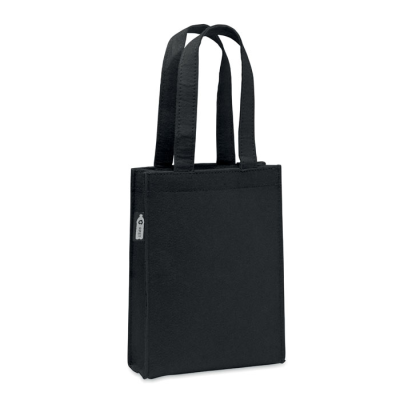 Picture of SMALL RPET FELT GIFT BAG in Black