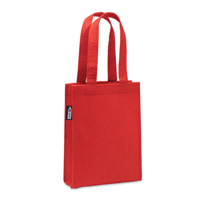 Picture of SMALL RPET FELT GIFT BAG in Red