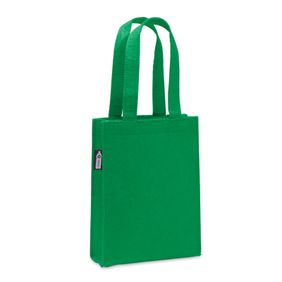 Picture of SMALL RPET FELT GIFT BAG in Green