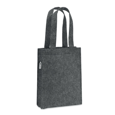 Picture of SMALL RPET FELT GIFT BAG in Grey