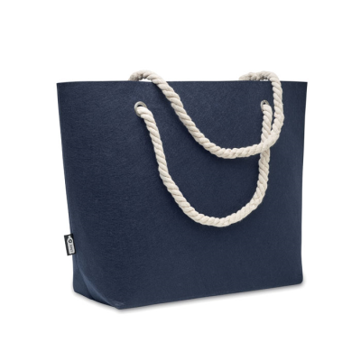 Picture of RPET FELT BEACH BAG in Blue