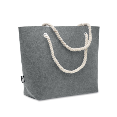 Picture of RPET FELT BEACH BAG in Grey