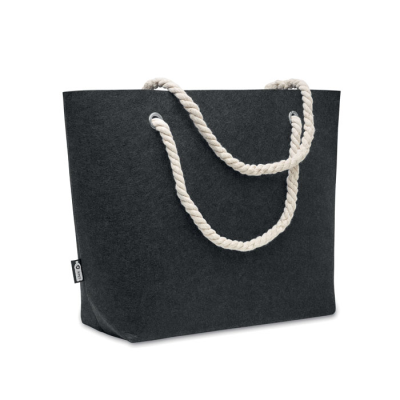 Picture of RPET FELT BEACH BAG in Grey