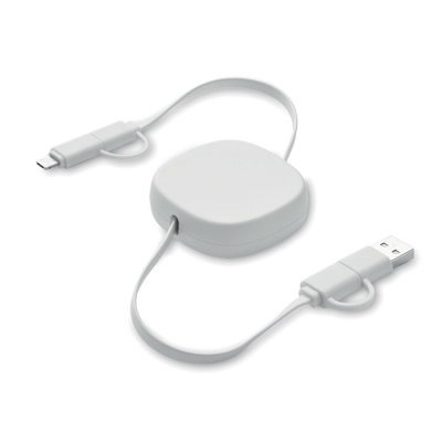 Picture of 60W RETRACTABLE CHARGER CABLE in White