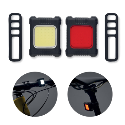 Picture of RECHARGEABLE BICYCLE LIGHT SET in Black