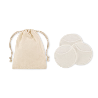 Picture of REUSABLE FACE CLEANING PAD SET in Brown.