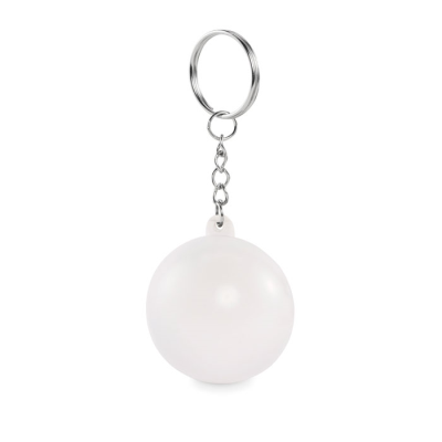 Picture of PU BALL SHAPE KEYRING in White