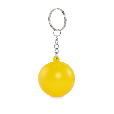 Picture of PU BALL SHAPE KEYRING in Yellow.