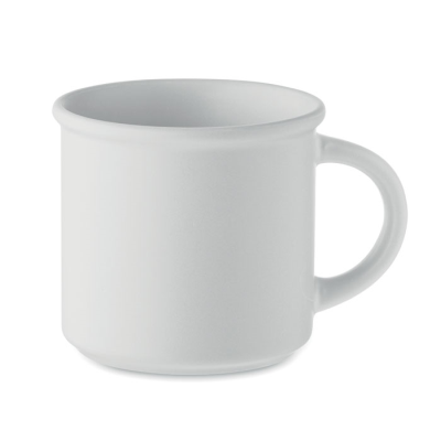 Picture of MATT CERAMIC POTTERY MUG 300 ML in White.