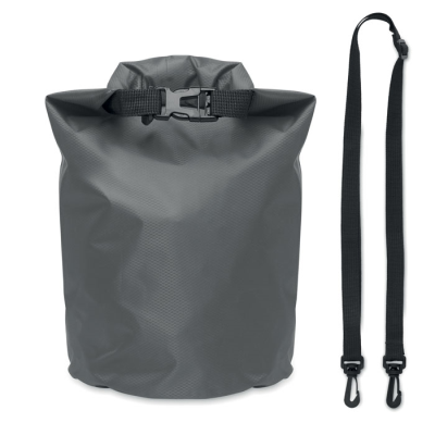 Picture of WATERPROOF BAG 210T RPET 5L in Grey.