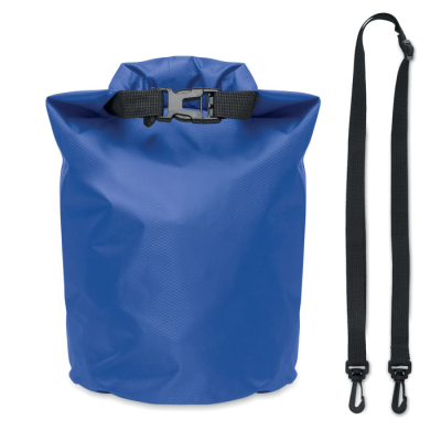 Picture of WATERPROOF BAG 210T RPET 5L in Blue.