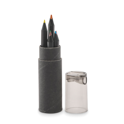 Picture of 6 BLACK COLOURING PENCIL SET in Black