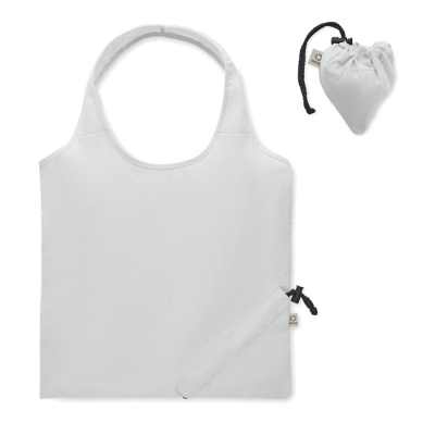 Picture of FOLDING SHOPPER TOTE BAG 140 GR & M² in White.