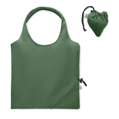 Picture of FOLDING SHOPPER TOTE BAG 140 GR & M² in Green.