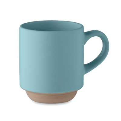 Picture of CERAMIC POTTERY STACKABLE MUG 170 ML in Blue.