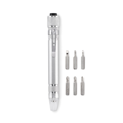 Picture of RECYCLED MULTI TOOL PEN in Silver