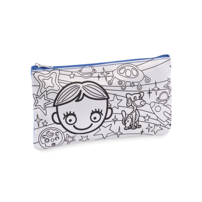 Picture of PENCIL CASE with Markers in Blue.