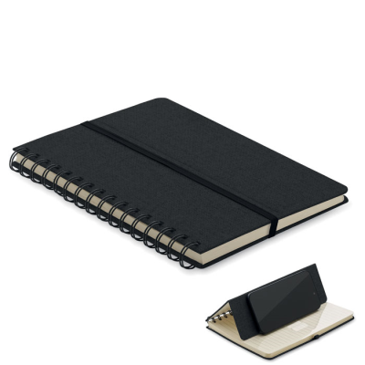 Picture of A5 NOTE BOOK with Mobile Phone Holder in Black