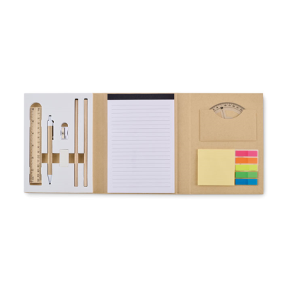 Picture of STATIONERY SET with Note Pad in Brown