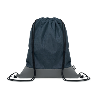 Picture of RPET PU DRAWSTRING BAG 2 TONE in Blue