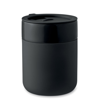 Picture of CERAMIC POTTERY TUMBLER 330 ML in Black.