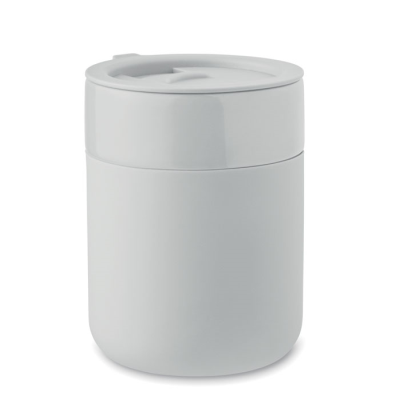 Picture of CERAMIC POTTERY TUMBLER 330 ML in White.